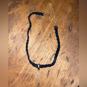 Cubic zirconia double arrow necklace